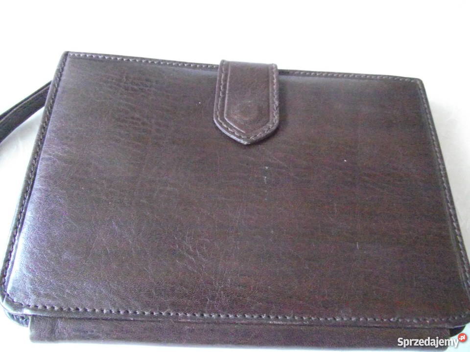 MARKOWA SASZETKA NA DOKUMENTY Z NATURALNEJ SKÓRY Do ręki