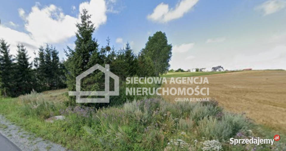 sprzedaży gruntu Sławoszyno 1300m2 asfalt