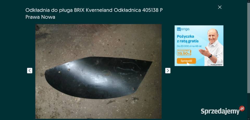 Odkładnia do pługa BRIX Kverneland Odkładnica Kamień Pomorski