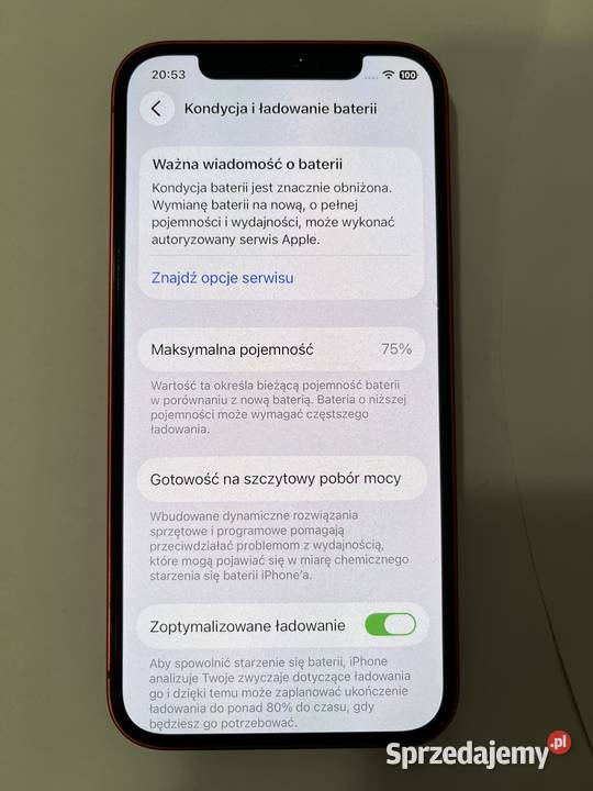 Apple iPhone 12 128GB RED Czerwony Apple / iPhone Zamość