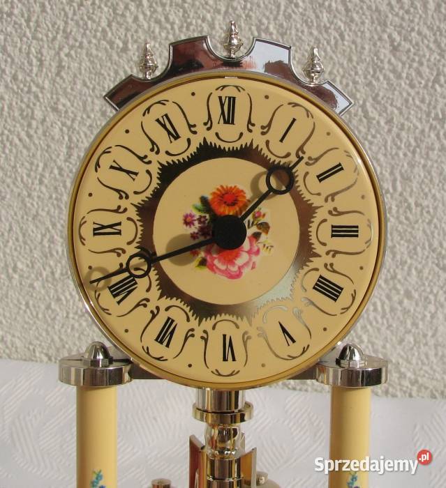 Zegar kominkowy roczniak kwarcowy różyczki tworzywo sztuczne Koszalin sprzedam