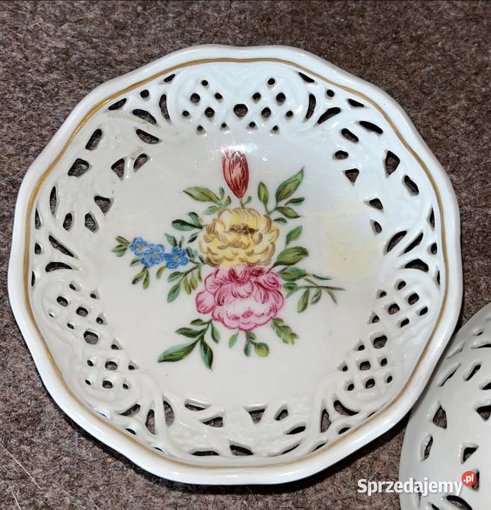 Miseczka ażurowa kwiatki ręcznie zdobiona Gdańsk
