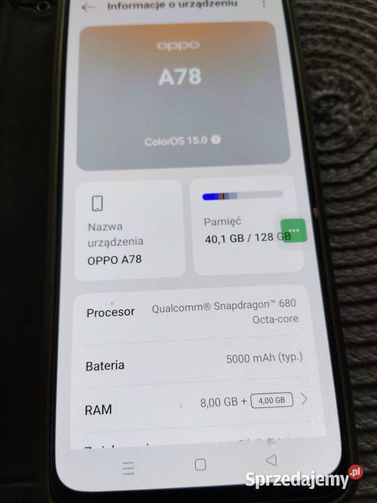 Telefon OPPO A78 8128GB etui z klapką Gniezno