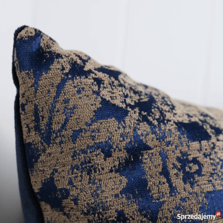 Poduszki granatowe beżowe klasyczne do salonu Lublin