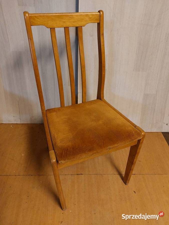 Krzesła drewniane PRL śląskie Żory