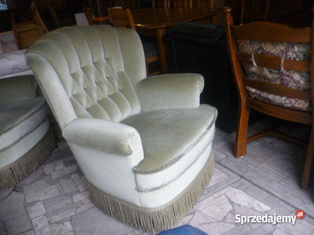 kpl wypoczynkowy sofa dwa fotele z frędzlami sprzedam