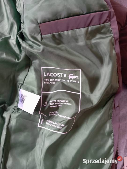 Kurtka puchowa Lacoste regular fit duże logo na Kurtki i płaszcze