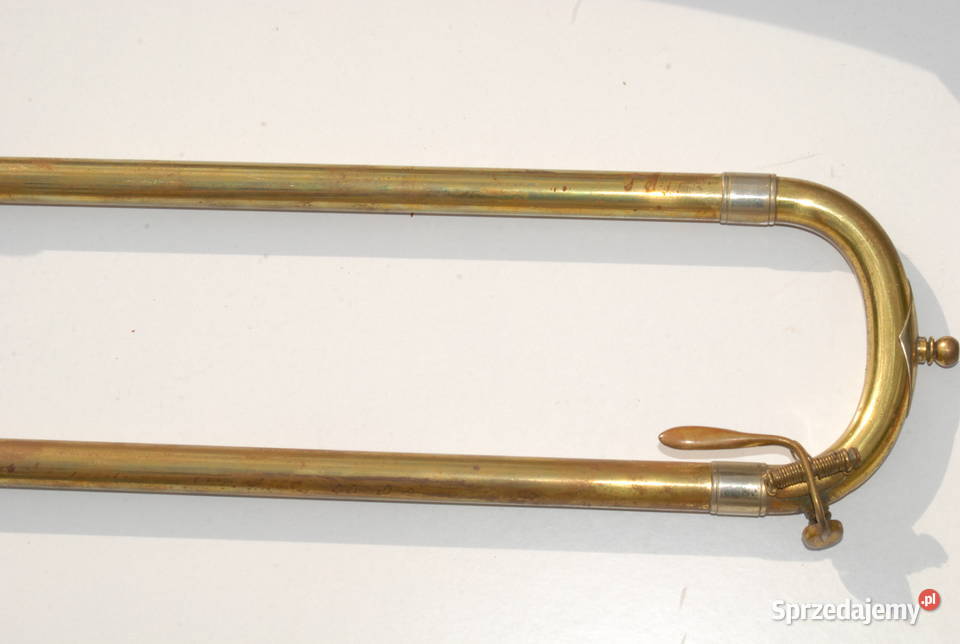 Stary duży puzon Czechosłowacki unikat antyk Cieszyn