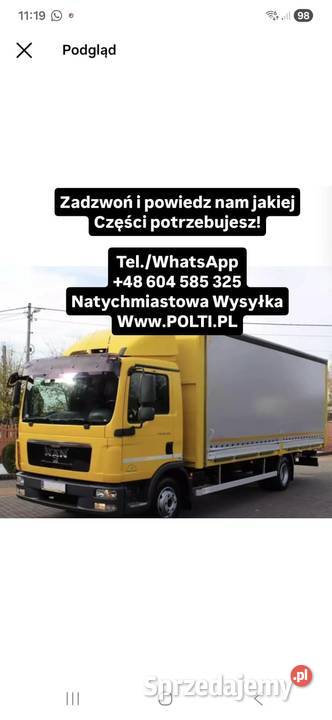 Części MAN TGL TGM Euro 456 8180 8210 12240 Kierunkowskazy Rzędowice