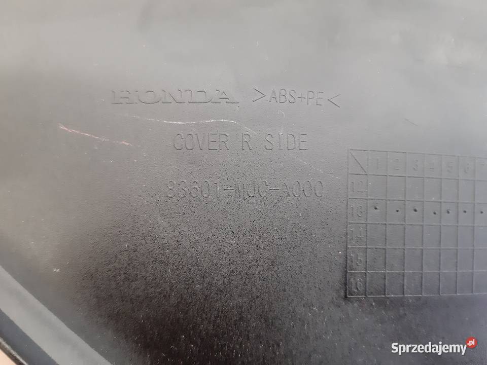 HONDA CBR 600RR OSŁONA ZBIORNIKA PRAWA ZASLEPKA lubuskie sprzedam