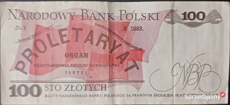 100 złotych 1XII1988 seria TD wielkopolskie Konin