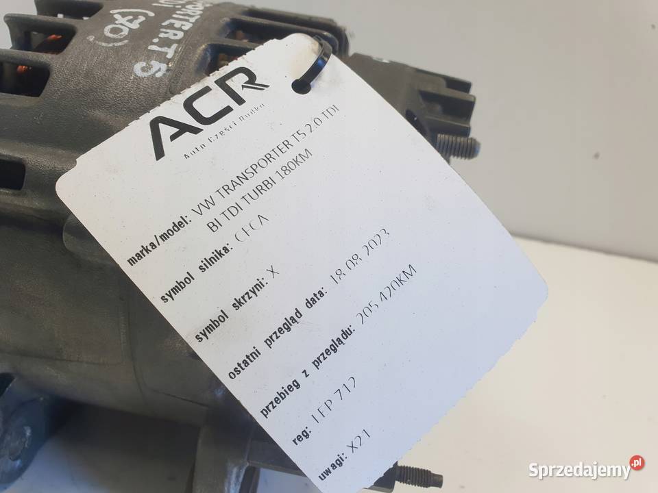 ALTERNATOR VW Transporter T5 20 TDI BiTDI Valeo Chełm sprzedam