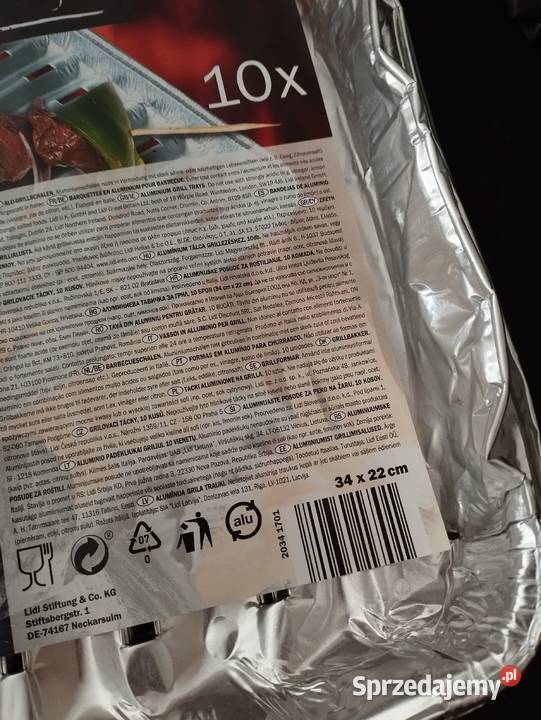 tacki aluminiowe do grilla grillowania 8 sztuk Poznań