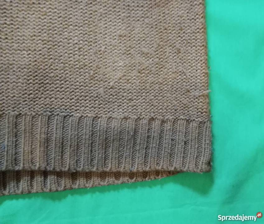 Ciepły gruby rozpinany brązowy sweter marki Look Inny wzór Warszawa