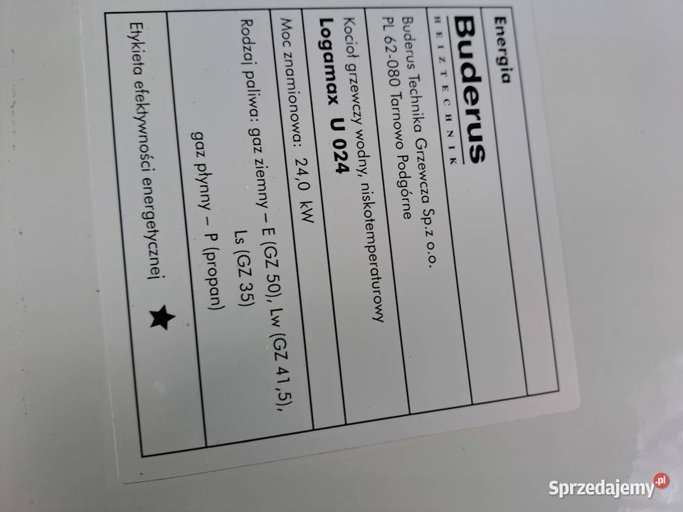Pieckocioł gazowy coBuderus Logamax U02424K
