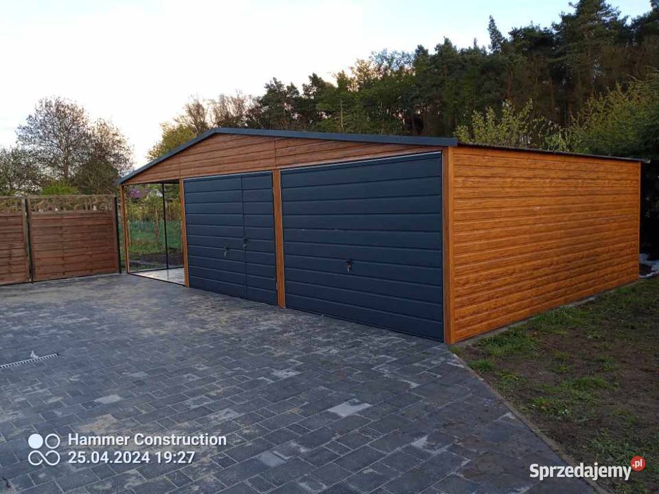 Garaż blaszany wiata Wzmocniony PROFILAMI Sprzedaż Zielona Góra