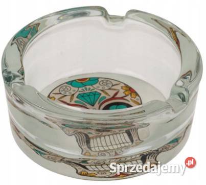 Szklana Popielniczka z Czachą w Różnych Wzorach Ostrowy nad Okszą