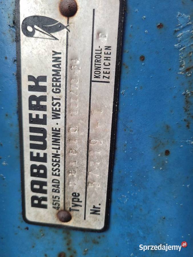 Pług RABEWERK ażurowy zagonowy Rabe Maszyny uprawowe