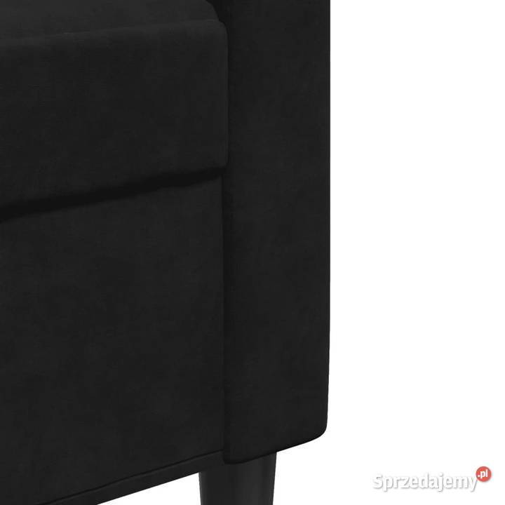 Sofa 2osobowa czarna 120 tapicerowana aksamitem Sofy i kanapy Warszawa