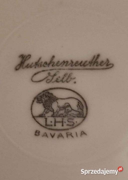 HUTSCHENREUTHER SELB DUŻA PATERA Z UCHWYTAMI Porcelana i szkło Pabianice