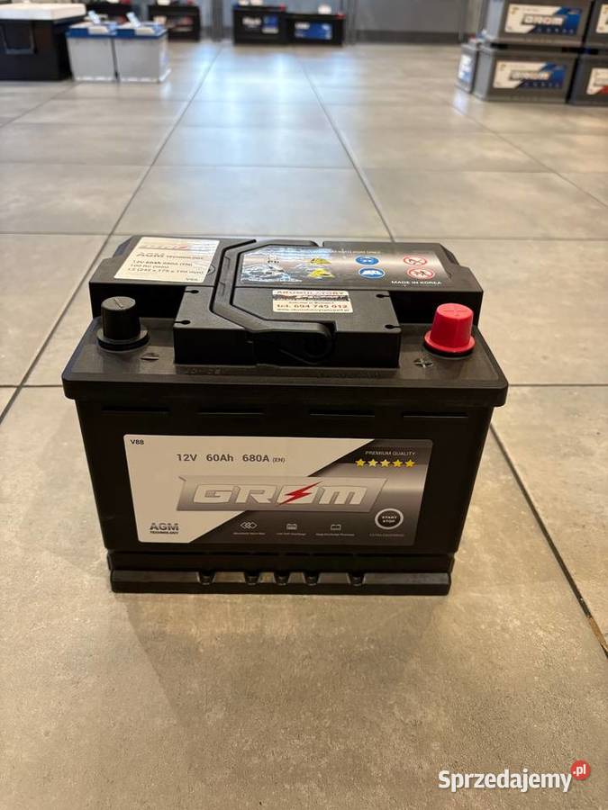 Akumulator Grom Agm StartStop 60Ah 680A Prawy Augustów