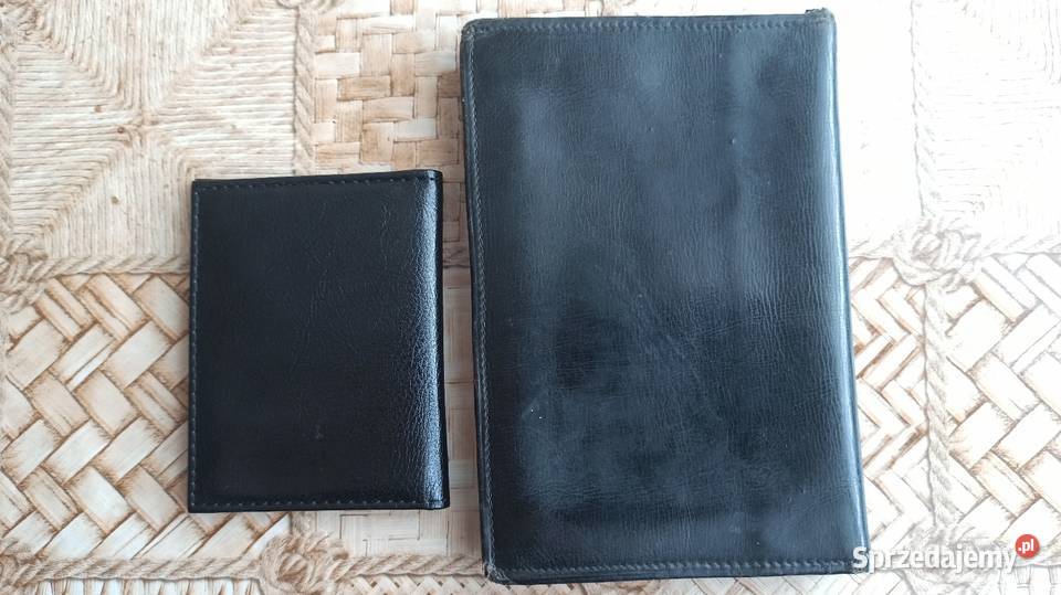 Używany skórzany portfel męski etui na Wieluń