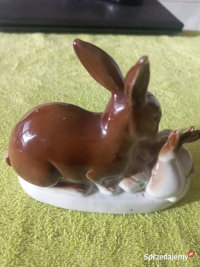 Figurka porcelanowa Króliki Zajączki Grafenthal Toruń