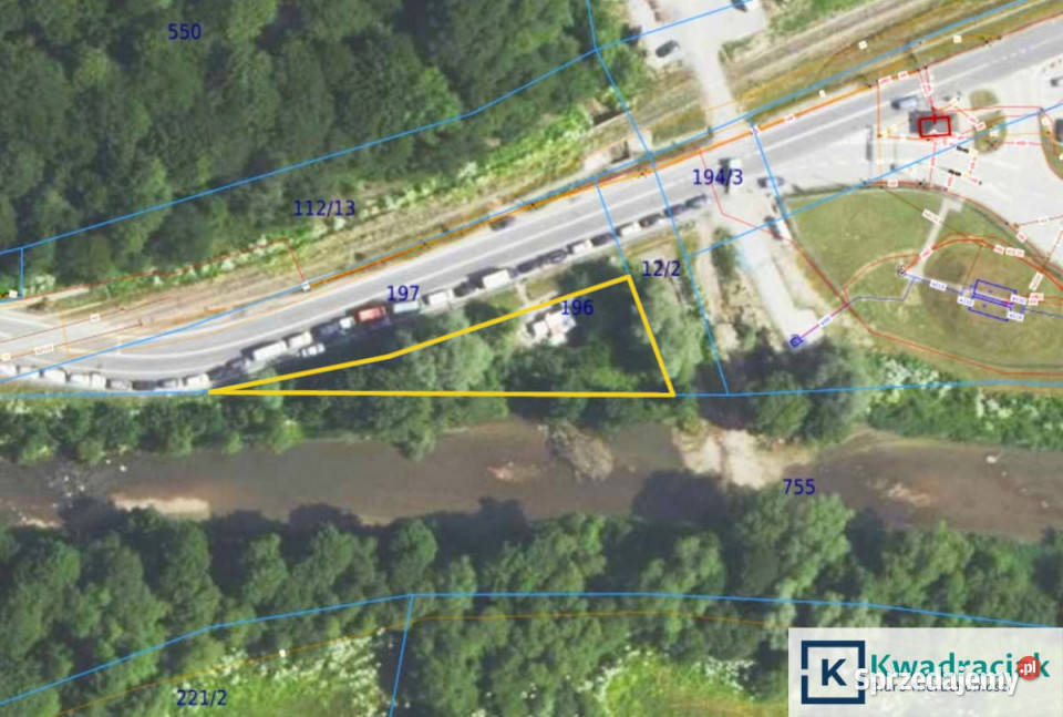Działka 956m2 Krościenko handlowo-usługowa sprzedam
