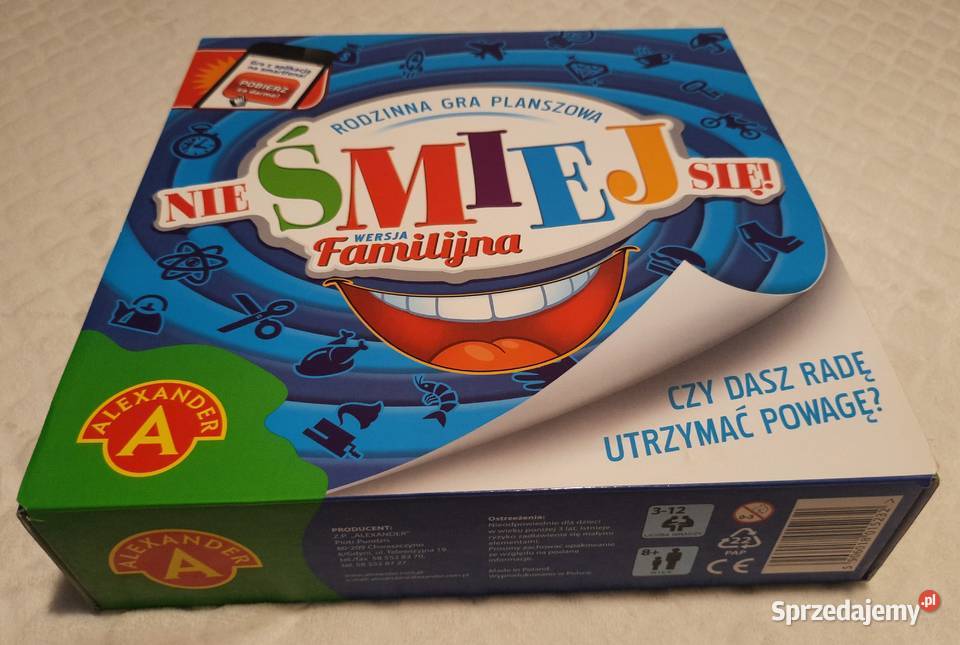 Nie śmiej się gra planszowa wersja familijna Czeladź