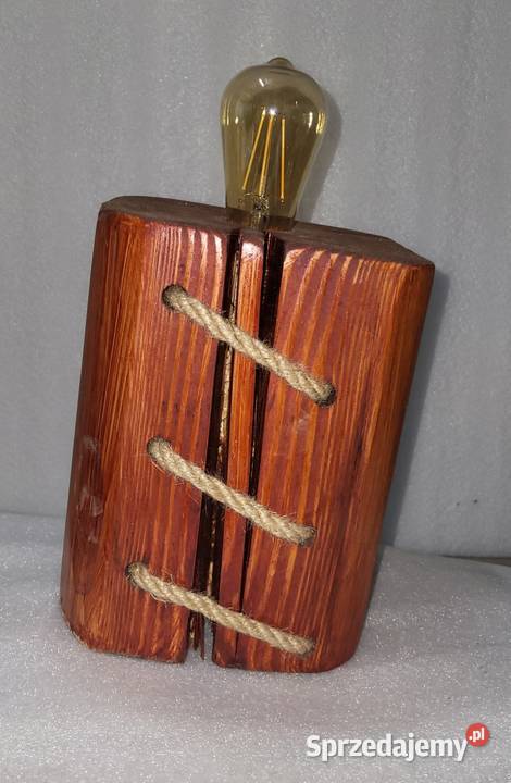 Lampa drewniana handmade Lampy stołowe i nocne Jastrzębia