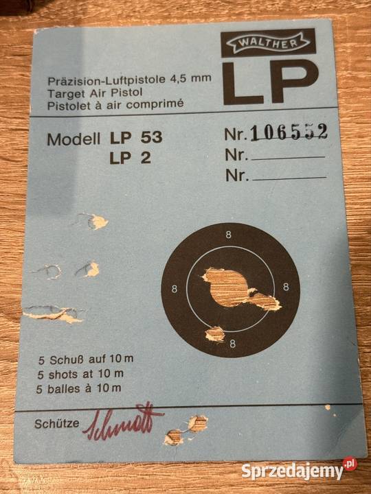 Wiatrówka Walther LP53 Rzeszów