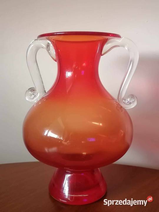 Dzban Amfora Szklany Dwa Ucha Tarnowiec PRL Antyki, Sztuka, Kolekcje