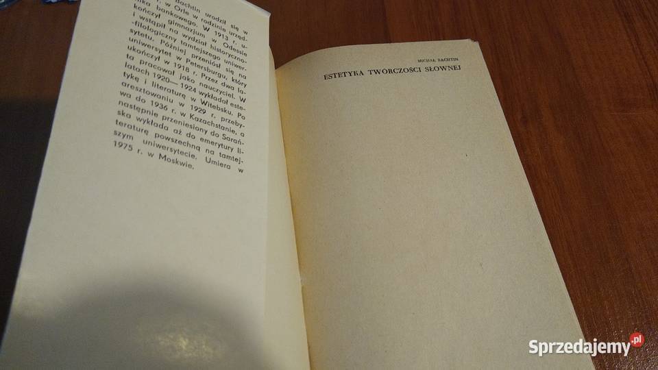 Estetyka twórczości słownej Michał Bachtin Gdańsk