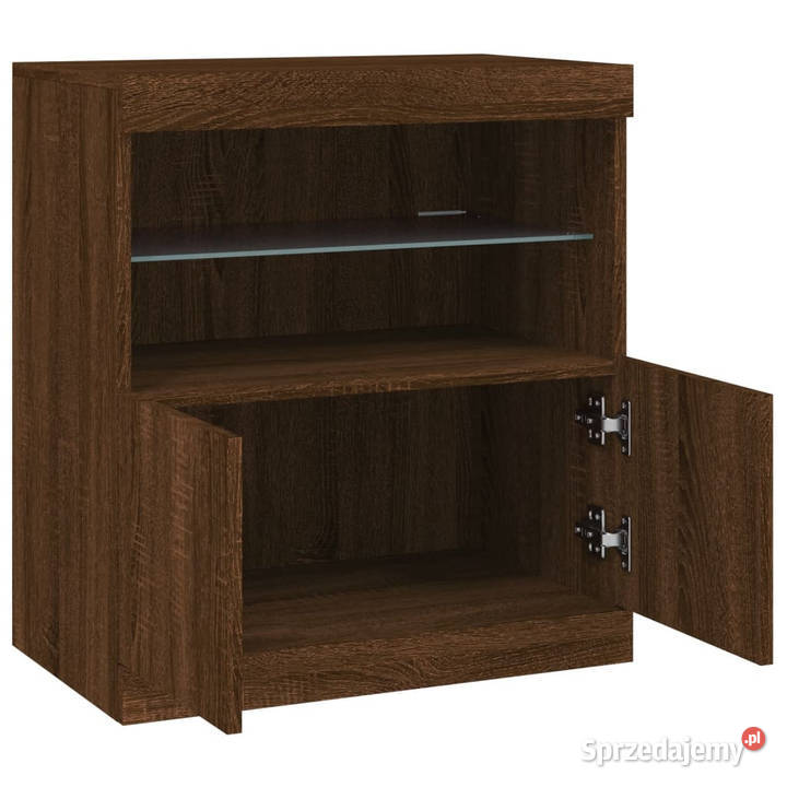 Szafka z oświetleniem LED brązowy dąb 60x37x67 Warszawa