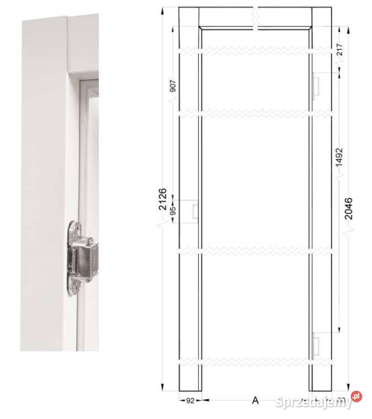 Białe Drzwi bezprzylgowe ELEGANCE zamek 80cm Drzwi wewnętrzne Poznań