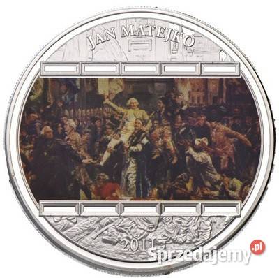 SREBRO 3 x Moneta Kossak Matejko Konstytucja Sosnowiec