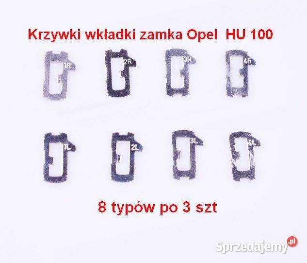 Krzywki zapadki wkładki zamka stacyjki Opel łódzkie