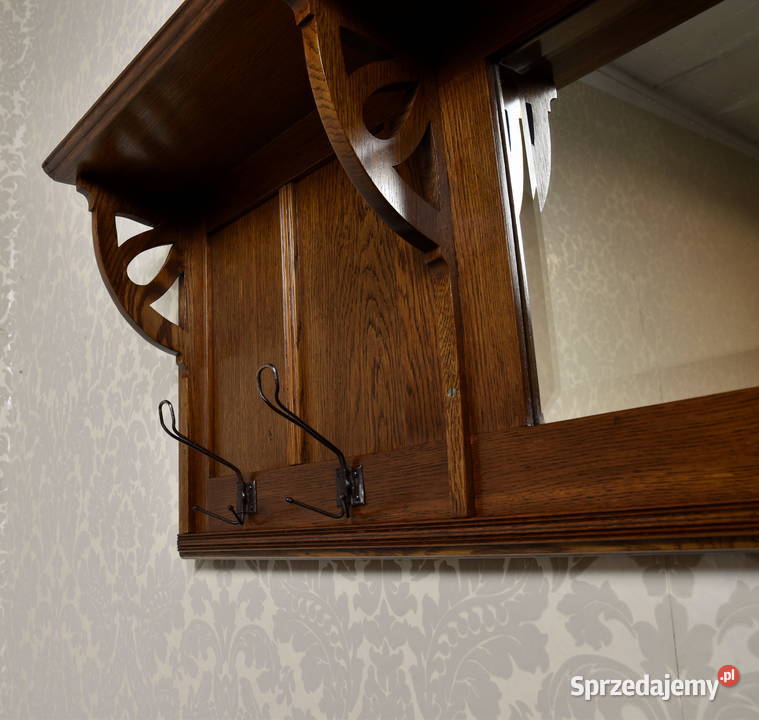 Wisząca garderoba secesja wieszak półka antyk wielkopolskie Swarzędz sprzedam