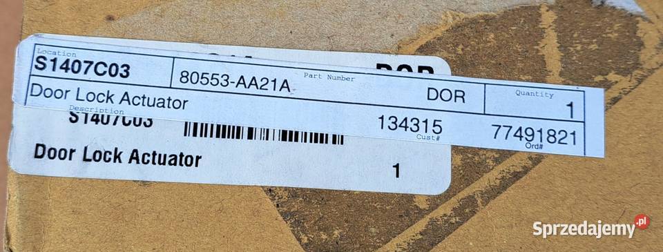 80553AA21A siłownik zamka 4PIN Nissan XTrail Mielęcin