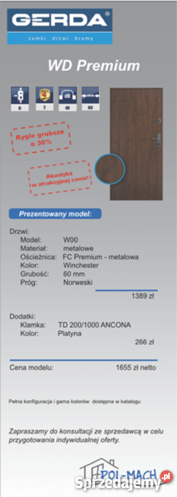 Drzwi do mieszkań Gerda WD Premium Ekspozycja Kraków