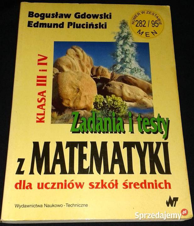 Zadania i testy z matematyki kl 34 Edmund Kultura i Rozrywka lubelskie Chełm