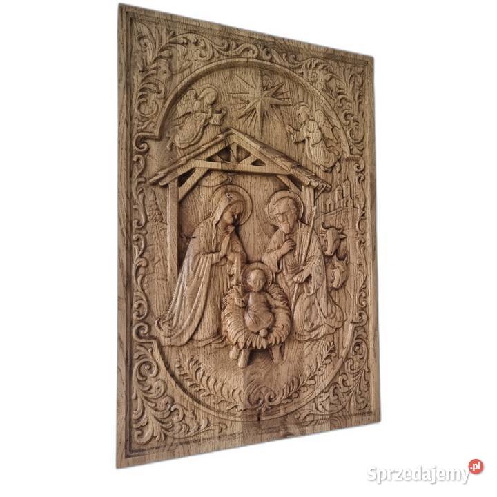 Drewniana Szopka Bożonarodzeniowa wyjątkowy Wyposażenie wnętrz Malechowo