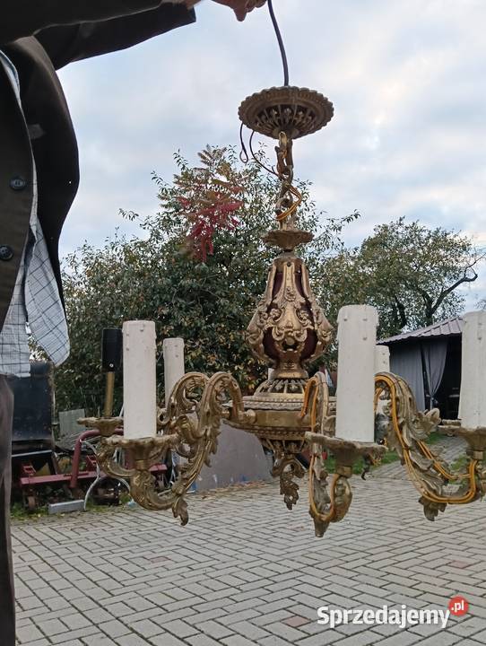 Stary żyrandol z mosiądzu podkarpackie Rzeszów