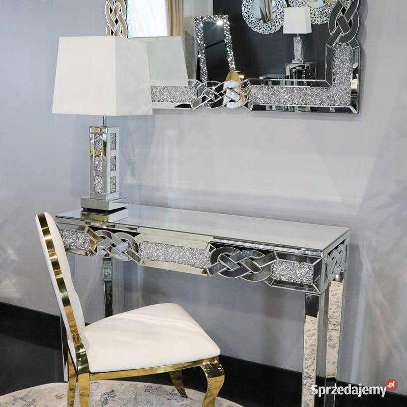 Konsola Glamour Toaletka Szklana Mebel Lustrzany 80cm Warszawa