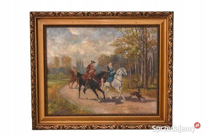 Jan Chełmiński Arystokracja Na Konach Stary Obrazki i obrazy małopolskie Kraków