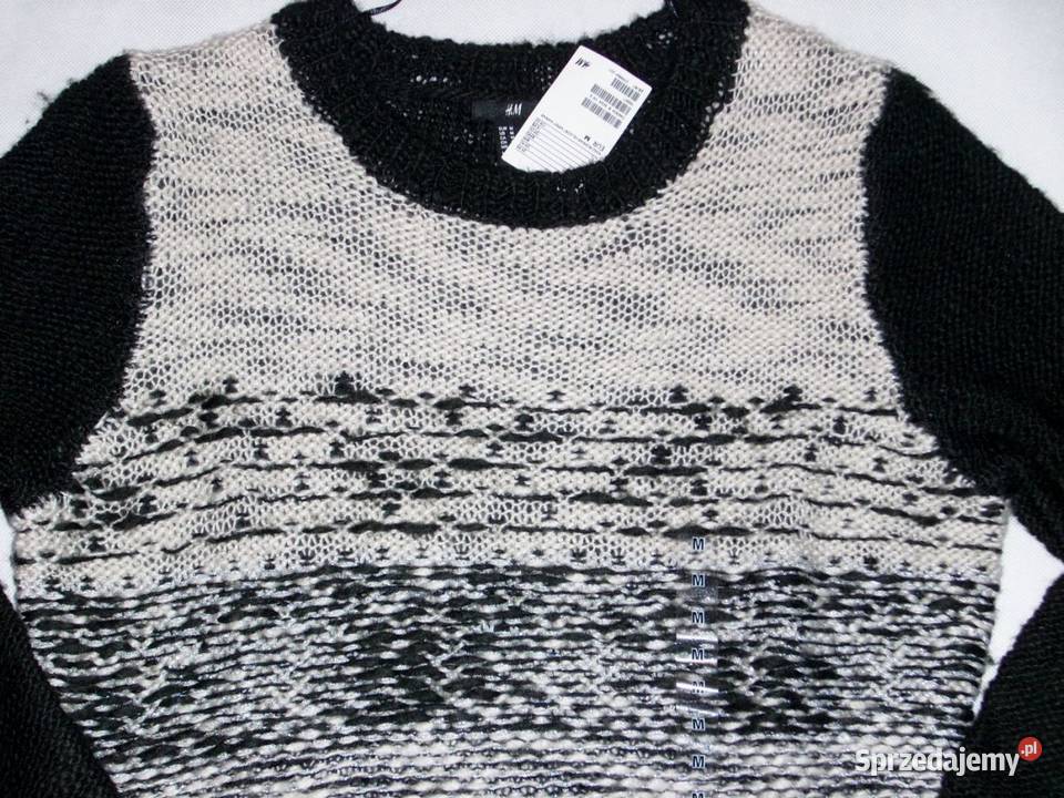 HM Modny Ciepły Sweter NOWY r38 wełna 20 Wkładane przez głowę Odzież damska Nowy Sącz