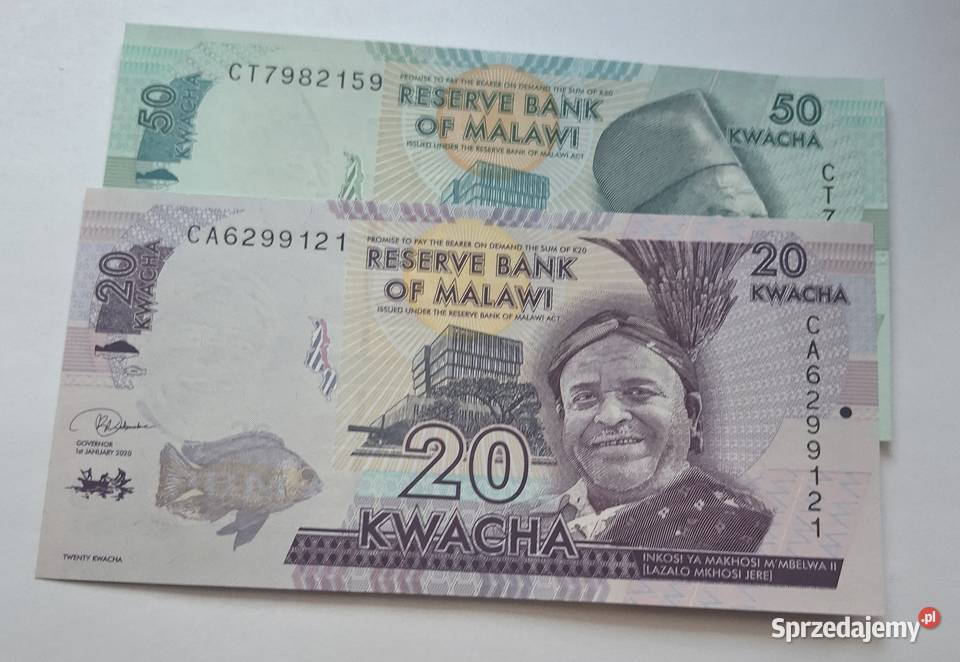 MALAWI2 BANKNOTY50 I 20 KWACHA ŁADNECAŁE Legionowo
