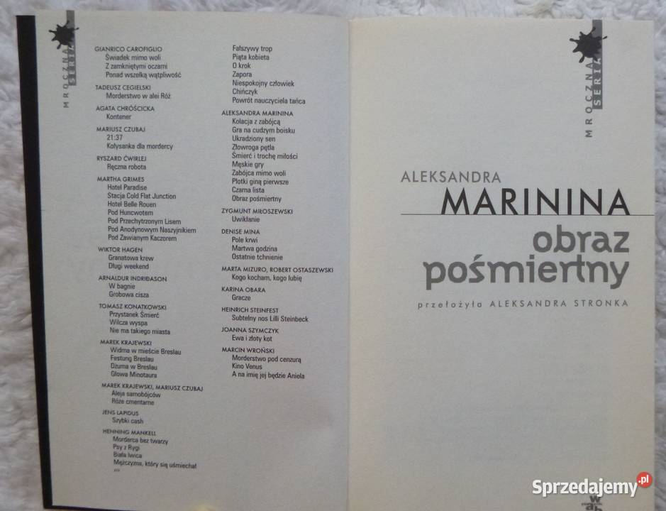 Obraz pośmiertny Aleksandra Marinina kryminały Warszawa