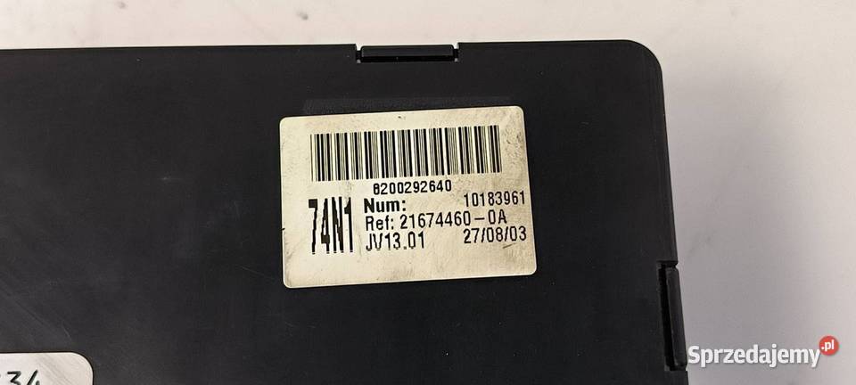 MODUŁ RENAULT LAGUNA I LIFT 8200283811 osobowe Lipno