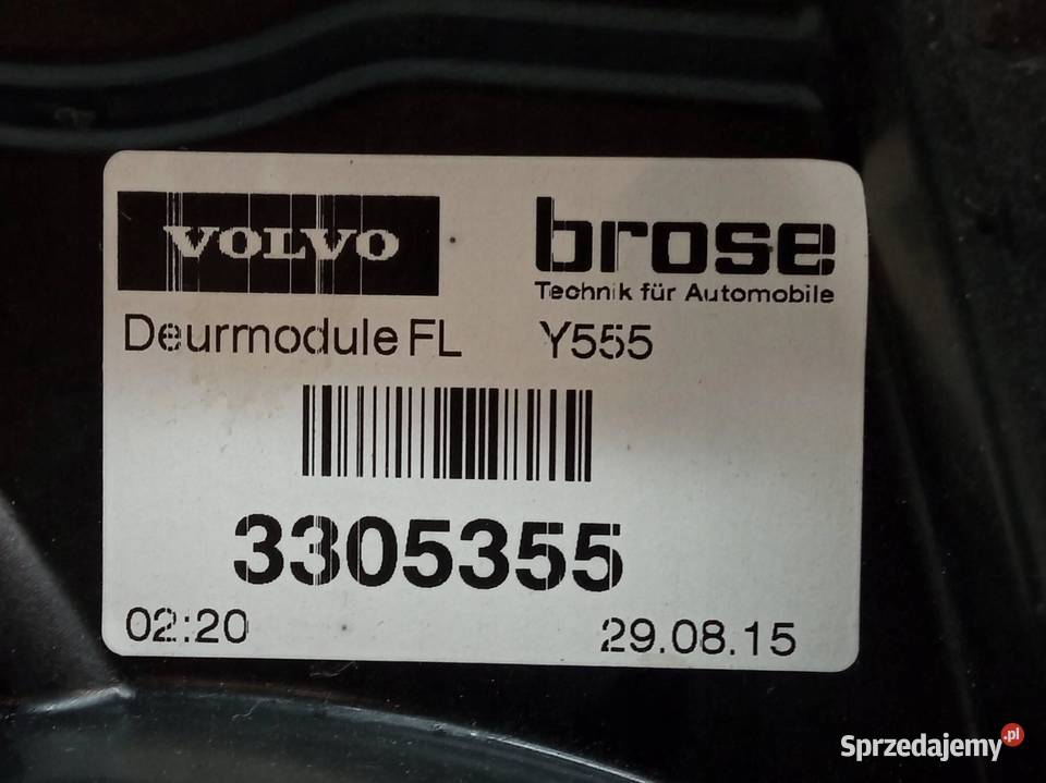 MECHANIZM SZYBY LEWY PRZÓD 966268103 Volvo V40 osobowe Mechanizmy opuszczania szyb